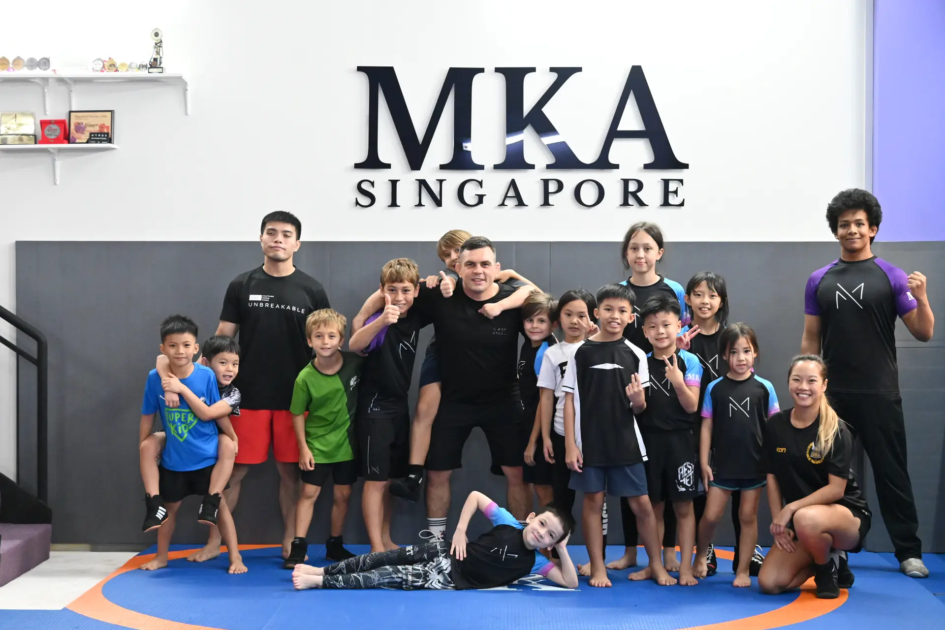 Kids team photo at MK Academy